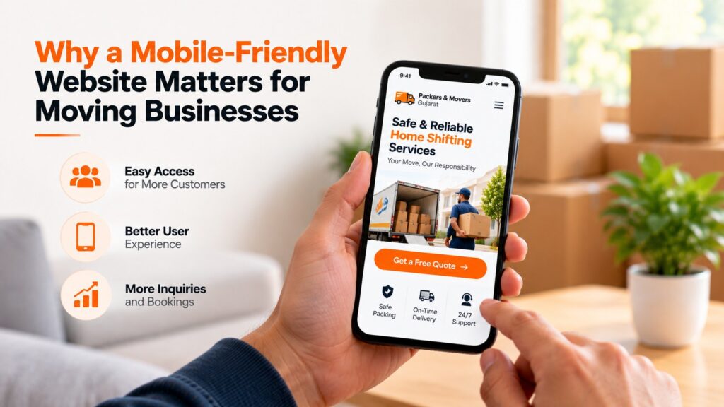 Mobile-friendly website for home shifting businesses