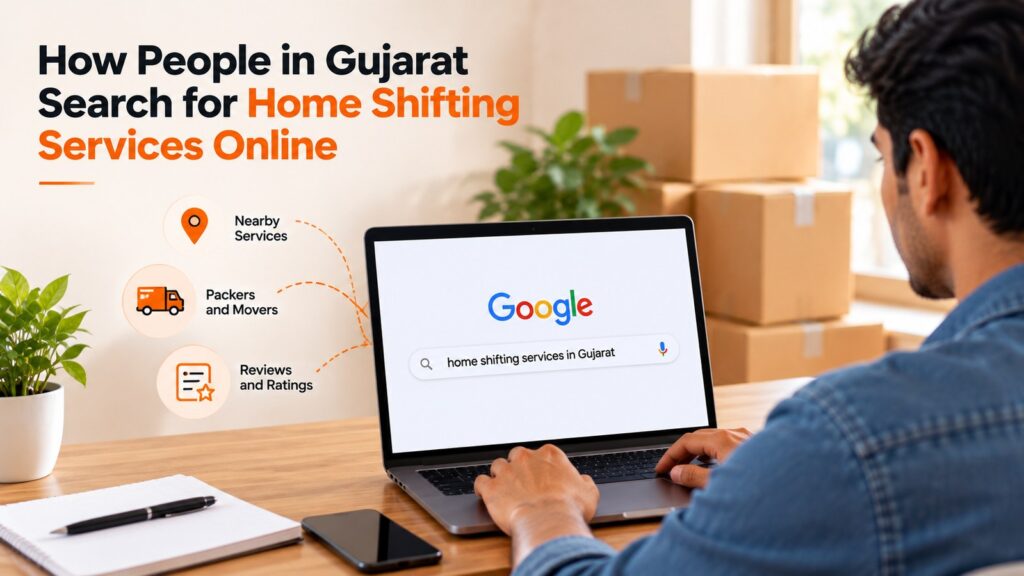 How people in Gujarat search for home shifting services online