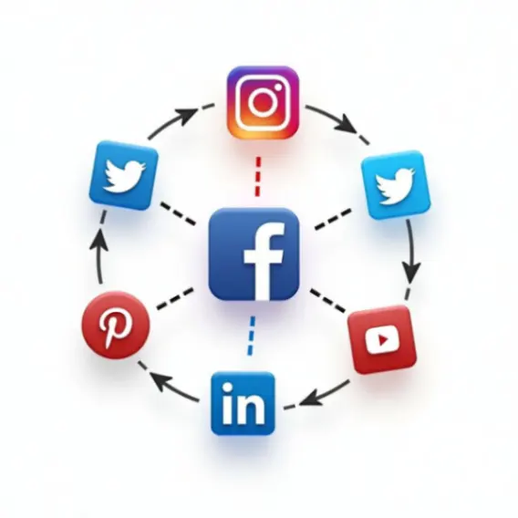 Social media marketing with Instagram Facebook Twitter LinkedIn YouTube and Pinterest